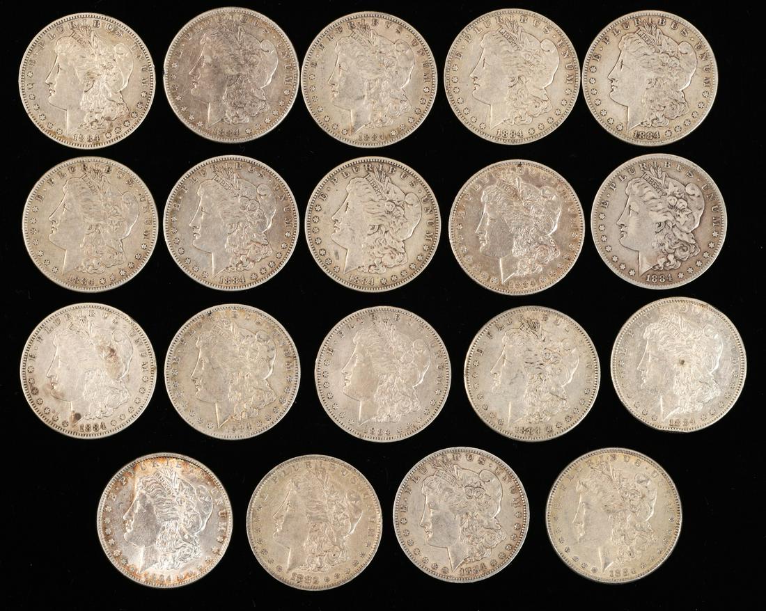 (2) 1884 (2) 1884-O & (15) 1884-S MORGAN DOLLARS (1 of 9)