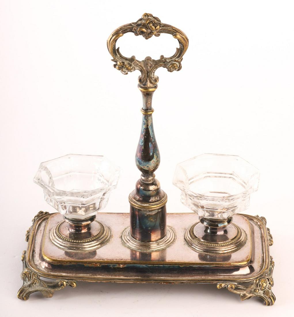 CHRISTOFLE & BACCARAT CRYSTAL CONDIMENT STAND (1 of 10)