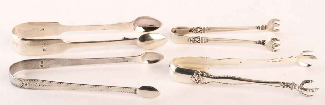 (4) ENGLISH & AMERICAN STERLING SILVER SUGAR TONGS (1 of 11)