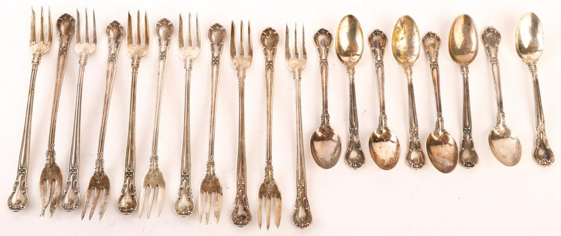 (11) GORHAM STERLING COCKTAIL FORKS & (7) SPOONS (1 of 10)