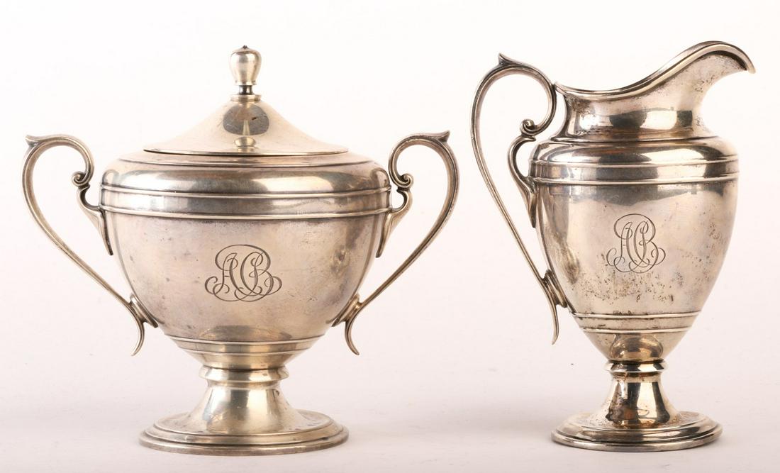 GORHAM STERLING SILVER CREAMER AND SUGAR (1 of 13)