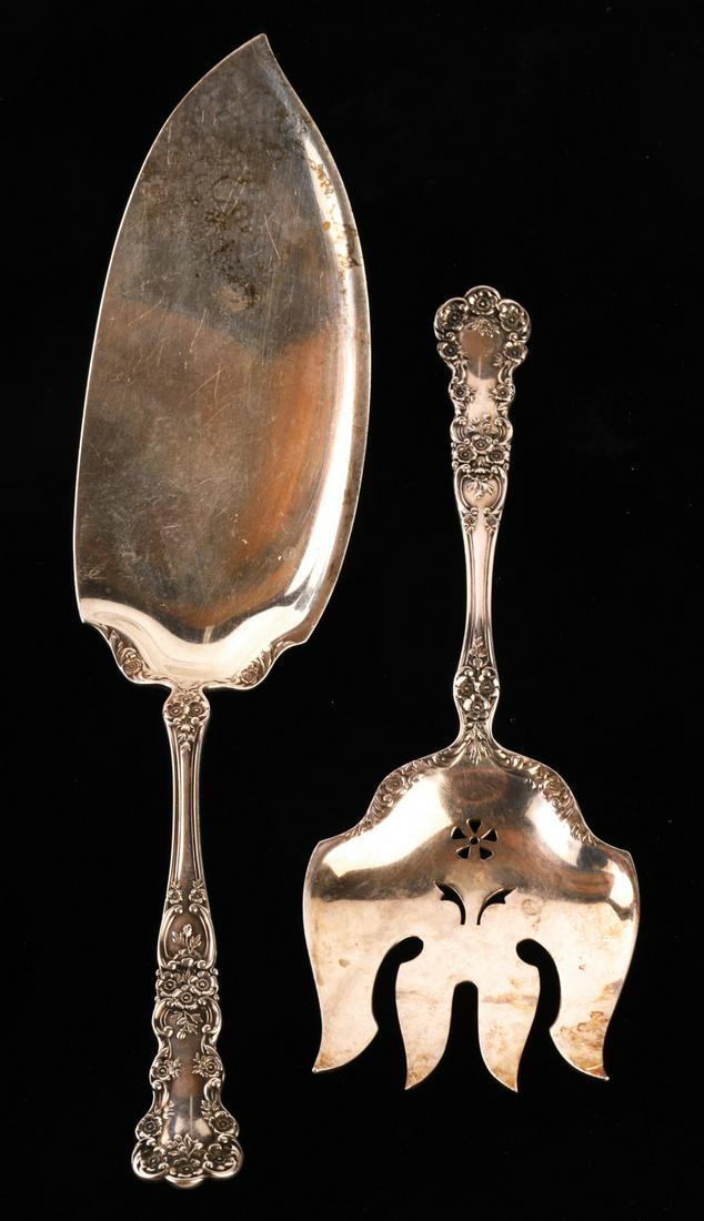 GORHAM STERLING SILVER FISH SERVER & MEAT FORK (1 of 10)