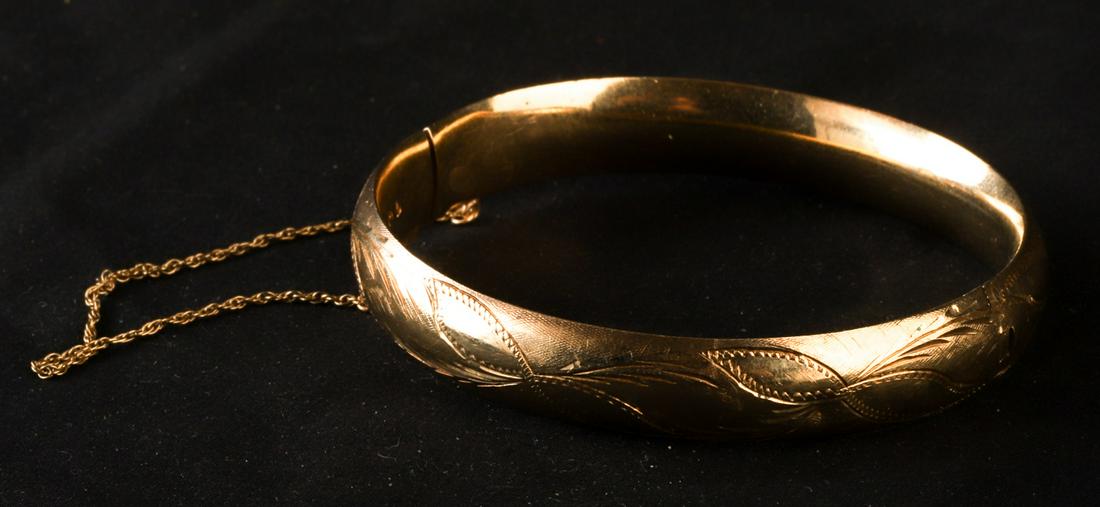 VICTORIAN 14k GOLD (TESTED) BANGLE BRACELET (1 of 6)