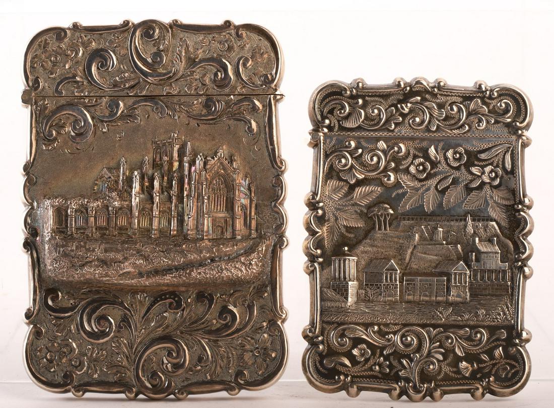 (2) VICTORIAN SILVER CALLING CARD CASES (1 of 13)