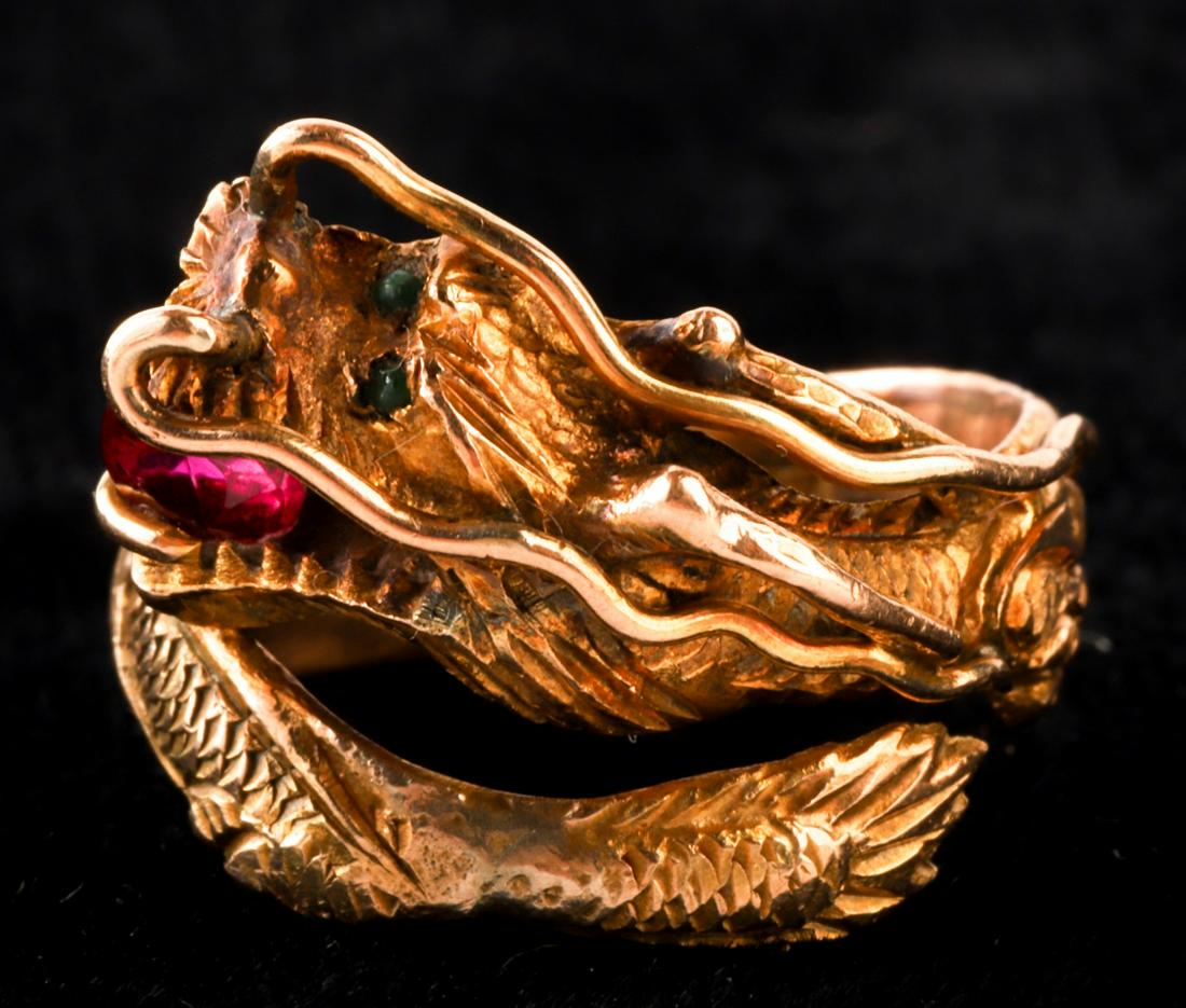 14k GOLD DRAGON RING (1 of 5)