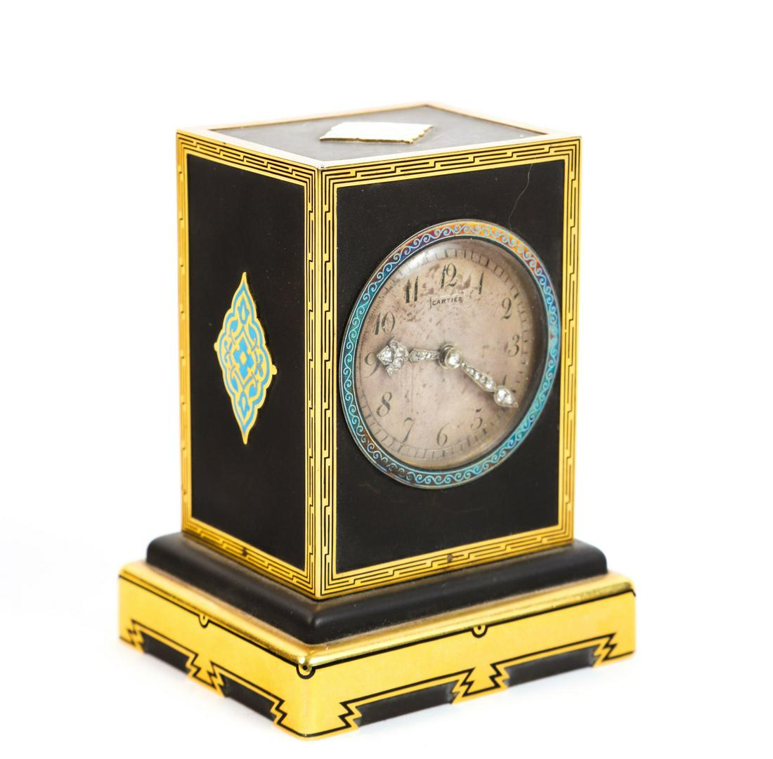 BELLE EPOQUE CARTIER GOLD BOUND CARRIAGE CLOCK (1 of 18)