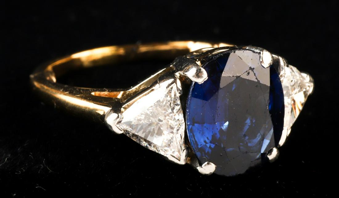 BAKSA PLATINUM SAPPHIRE & DIAMOND RING (1 of 4)