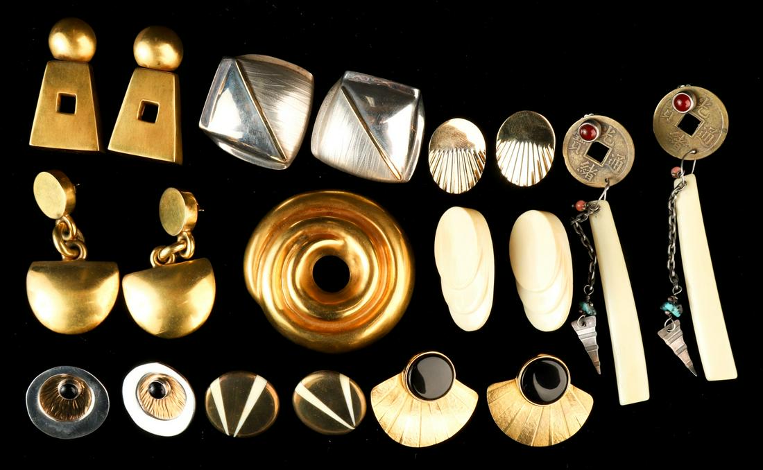 GROUPING OF GOLD PLATED STERLING DESIGNER JEWELRY (1 of 20)