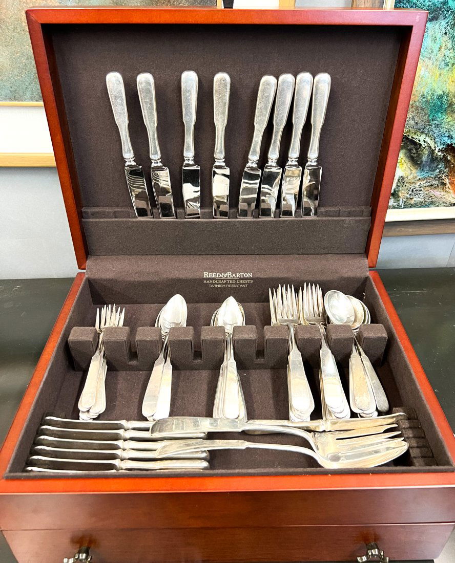 GEORG JENSEN STERLING SILVER FLATWARE SET (1 of 6)
