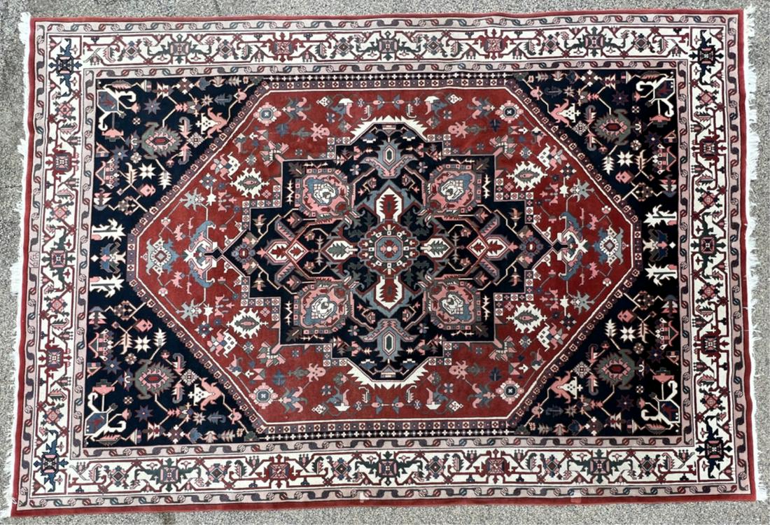 HANDWOVEN ROOM SIZED HERIZ ORIENTAL CARPET (1 of 12)