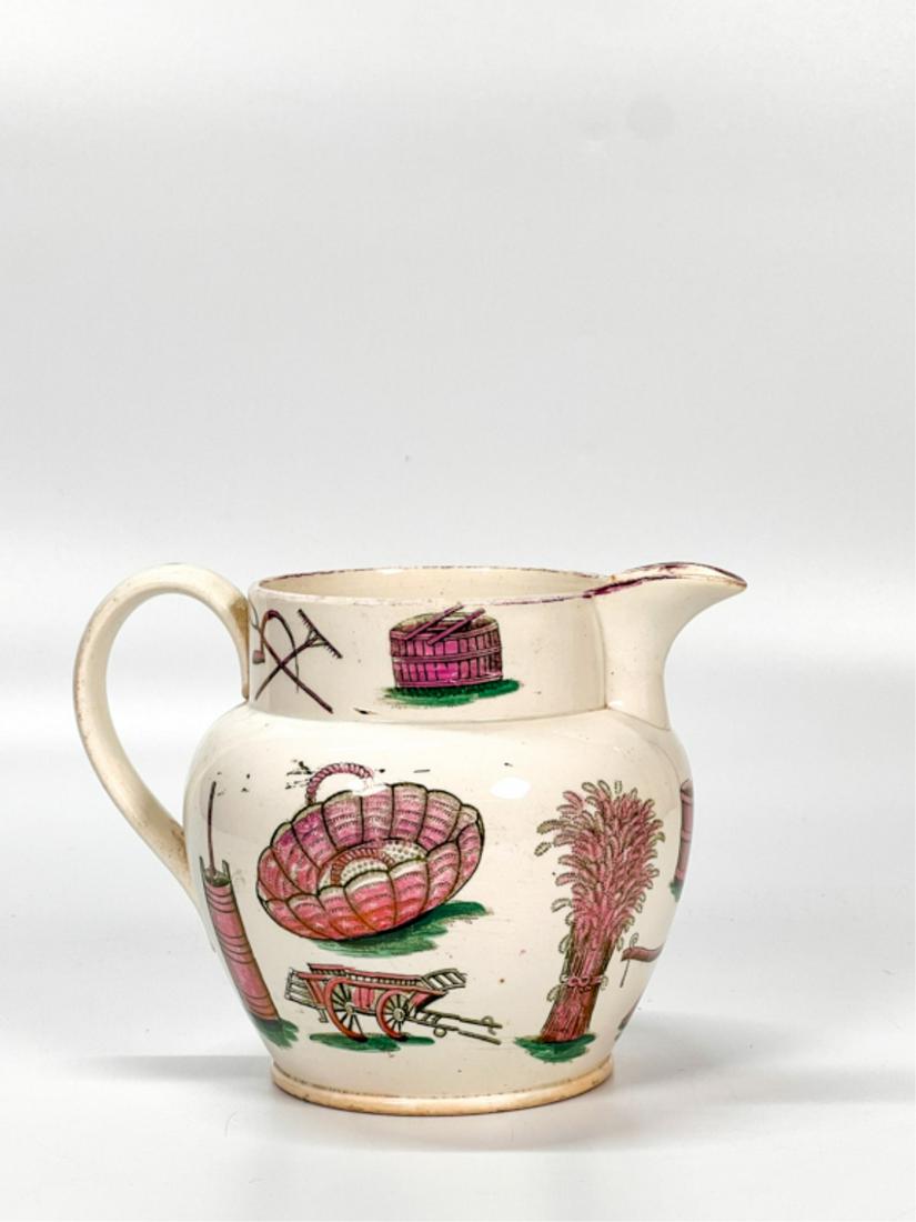 SOFT PASTE PITCHER w FARMING MOTIF (1 of 11)