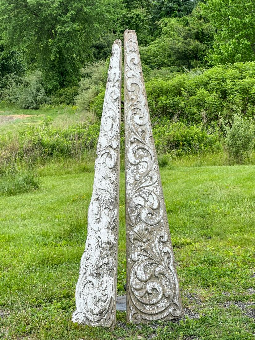 (19thc) CARVED & PAINTED BOWSPRITS OR ARCHITECTURAL FRAGMENTS (1 of 14)