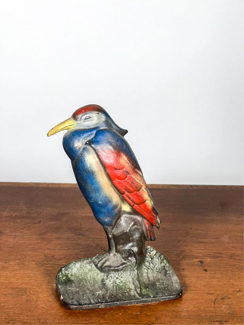 PAINTED CAST IRON "HERON" DOORSTOP (1 of 5)