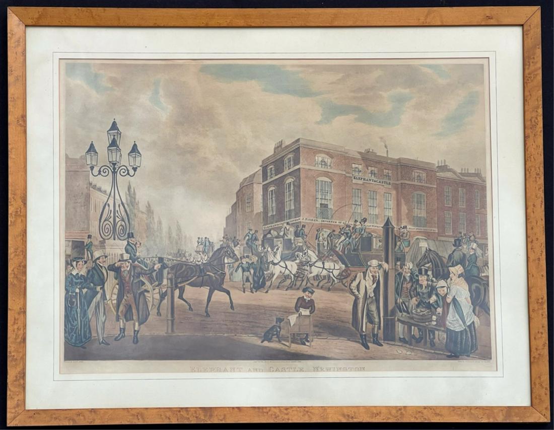 1826 "ELEPHANT & CASTLE NEWINGTON" ENGRAVING (1 of 8)