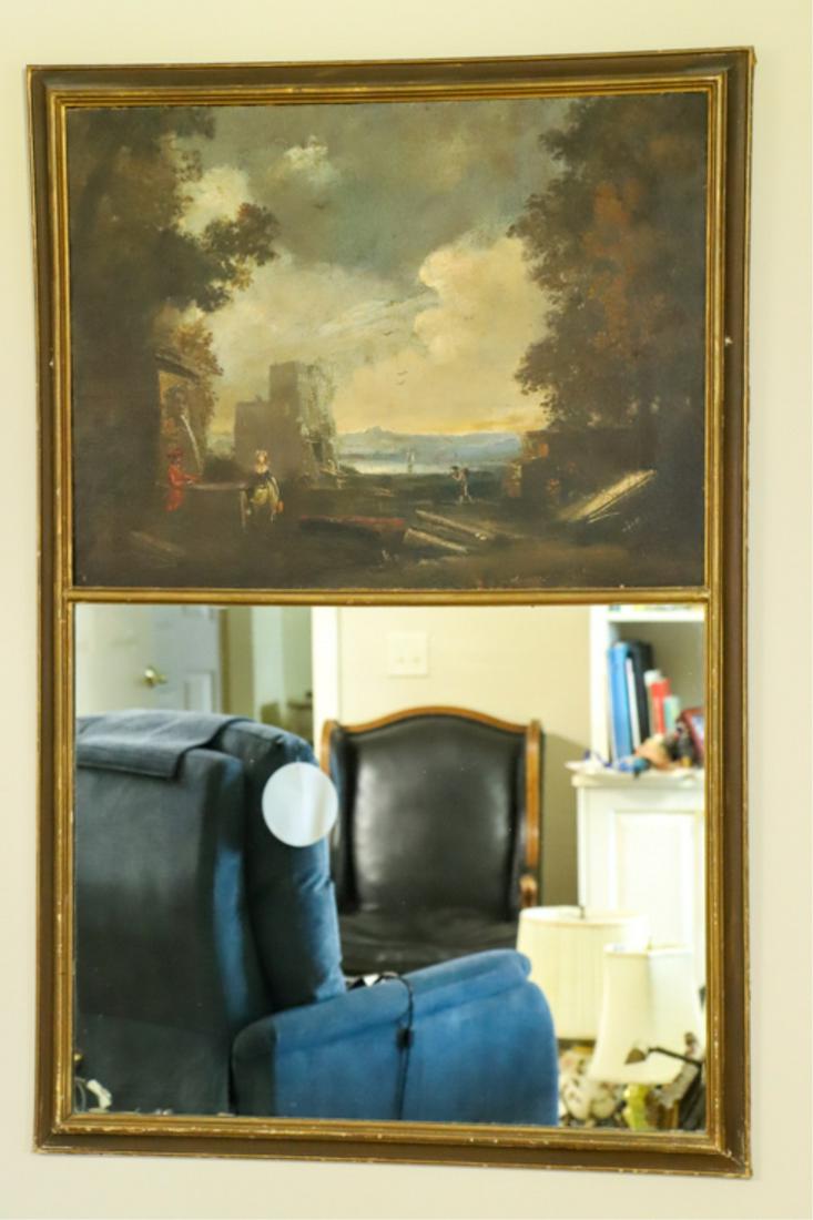 TRUMEAU MIRROR w FRENCH CASTLE SCENE (1 of 6)
