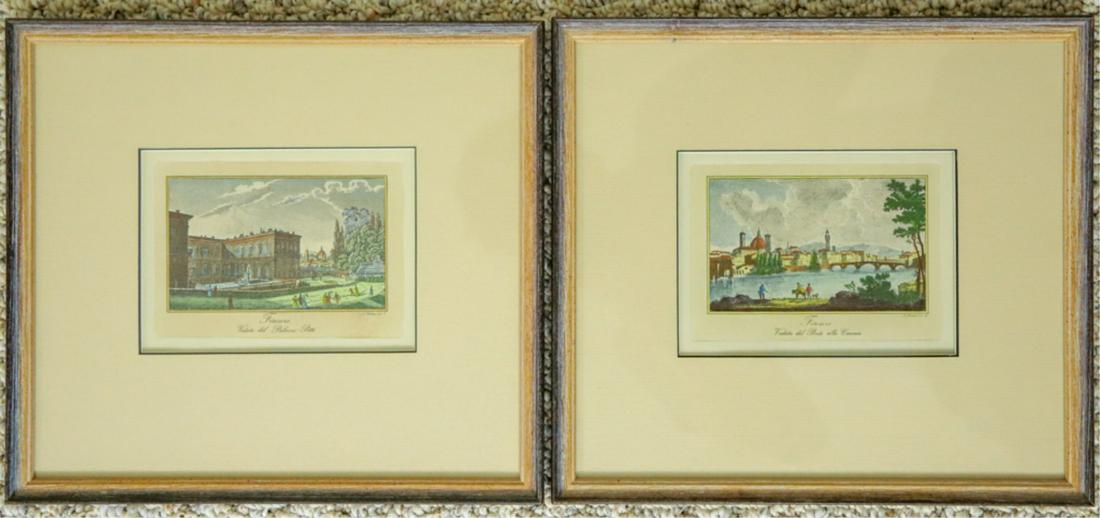 (2) COLORED PRINTS with EUROPEAN SCENES (1 of 4)