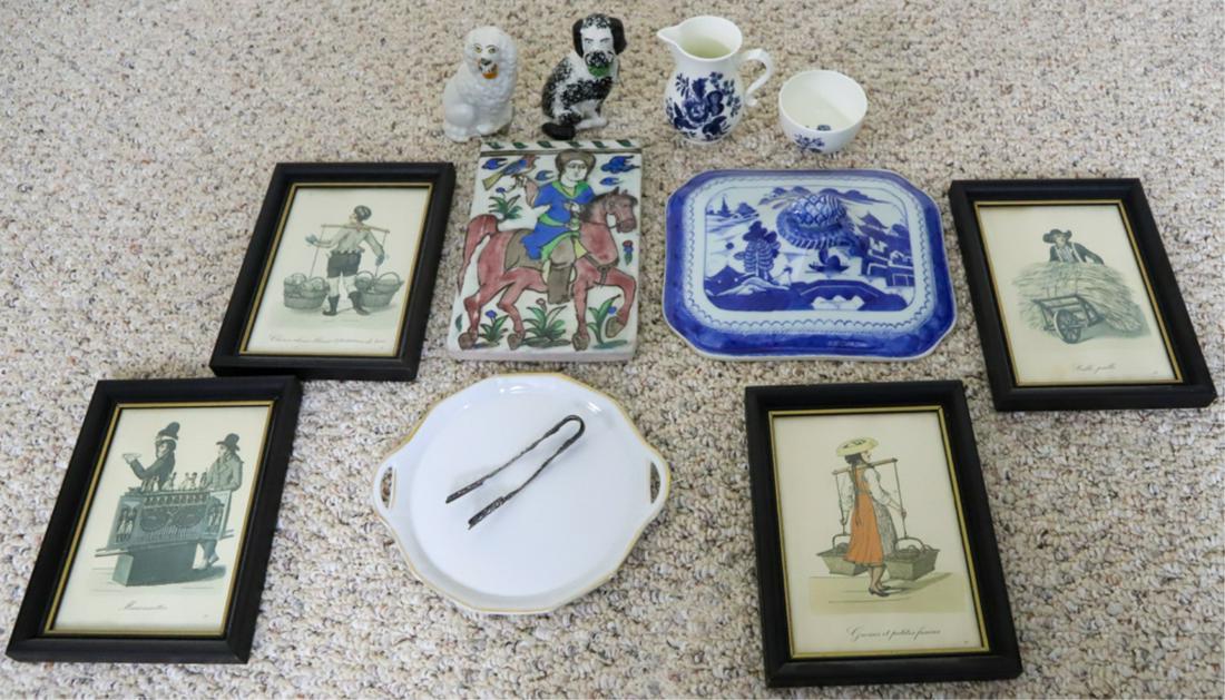 HOME DECOR LOT: PRINTS, QAJAR, CANTON LID, ETC (1 of 7)