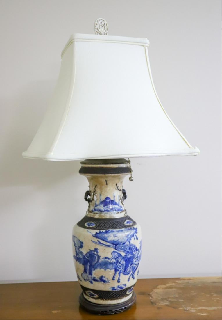 JAPANESE TABLE LAMP w SAMURAI (1 of 8)