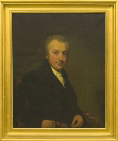 Rebekah T. Furness, American (19th/20th C): Judge Thomas Dawes (1757-1825), Copy after Gilbert Stuart, signed R.T. Furness Verso, Oil on Canvas, 33"x27", Framed