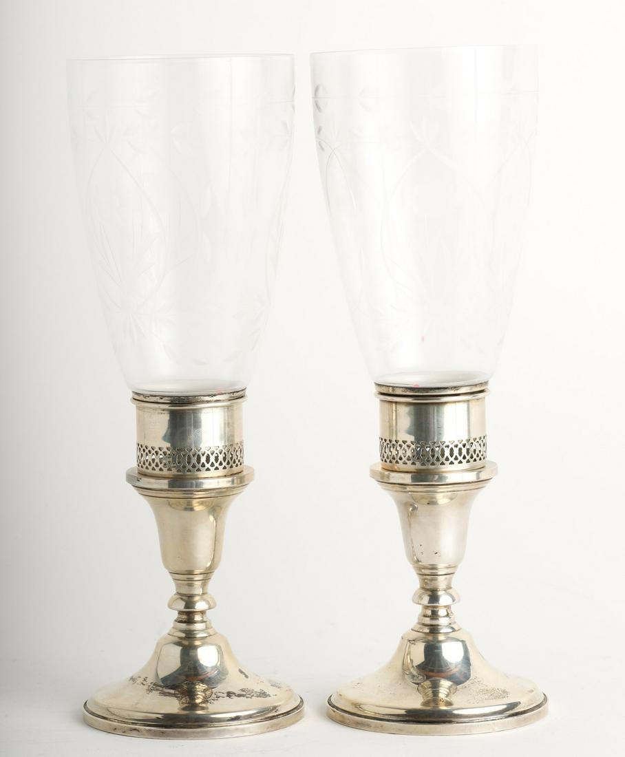 PR TOWLE WEIGHTED STERLING SILVER HURRICANE LAMPS (1 of 9)
