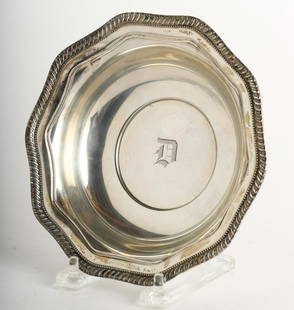 FISHER STERLING SILVER BOWL: Monogrammed "D". 6 3/8". 4.2 ozt Condition: Ref photos or call for more info Temp No 5024