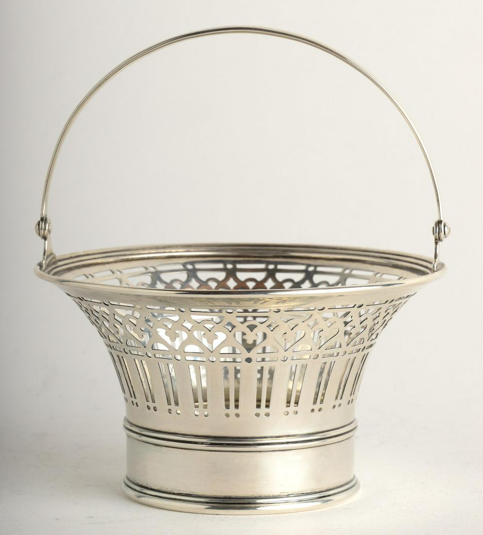 TIFFANY & CO. STERLING SILVER HANDLED BASKET (1 of 8)