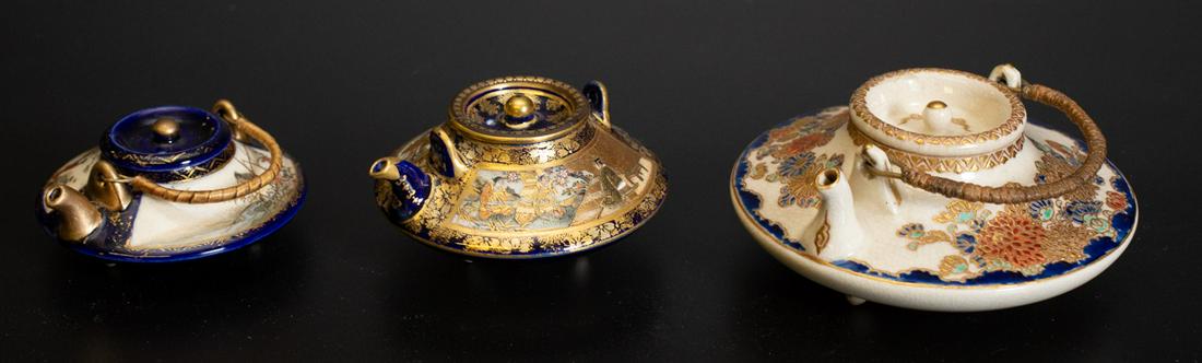 THREE (19th c) JAPANESE IMARI SAKE POTS (1 of 6)