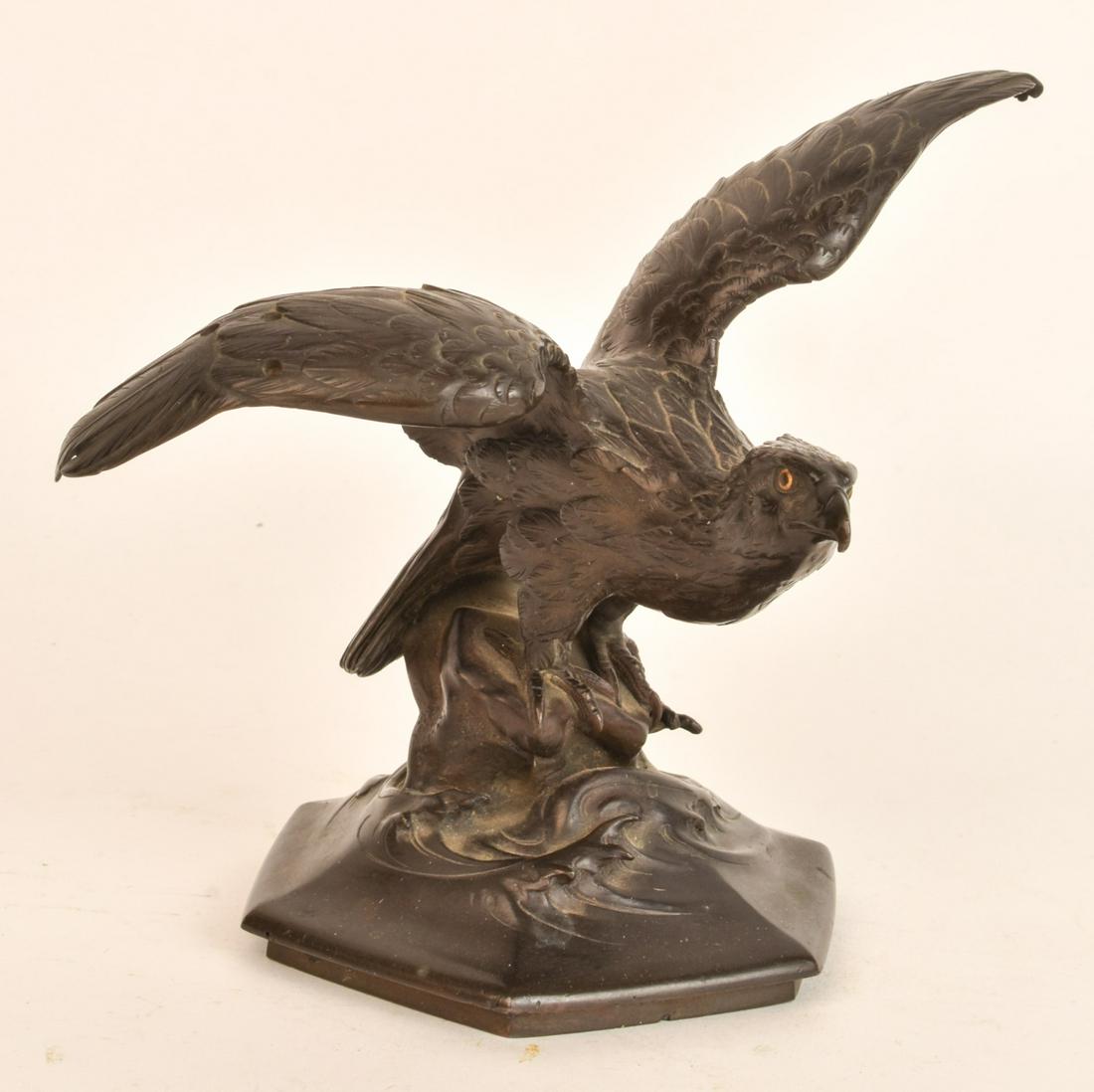 MEIJI JAPANESE SOLID BRONZE EAGLE (1 of 5)