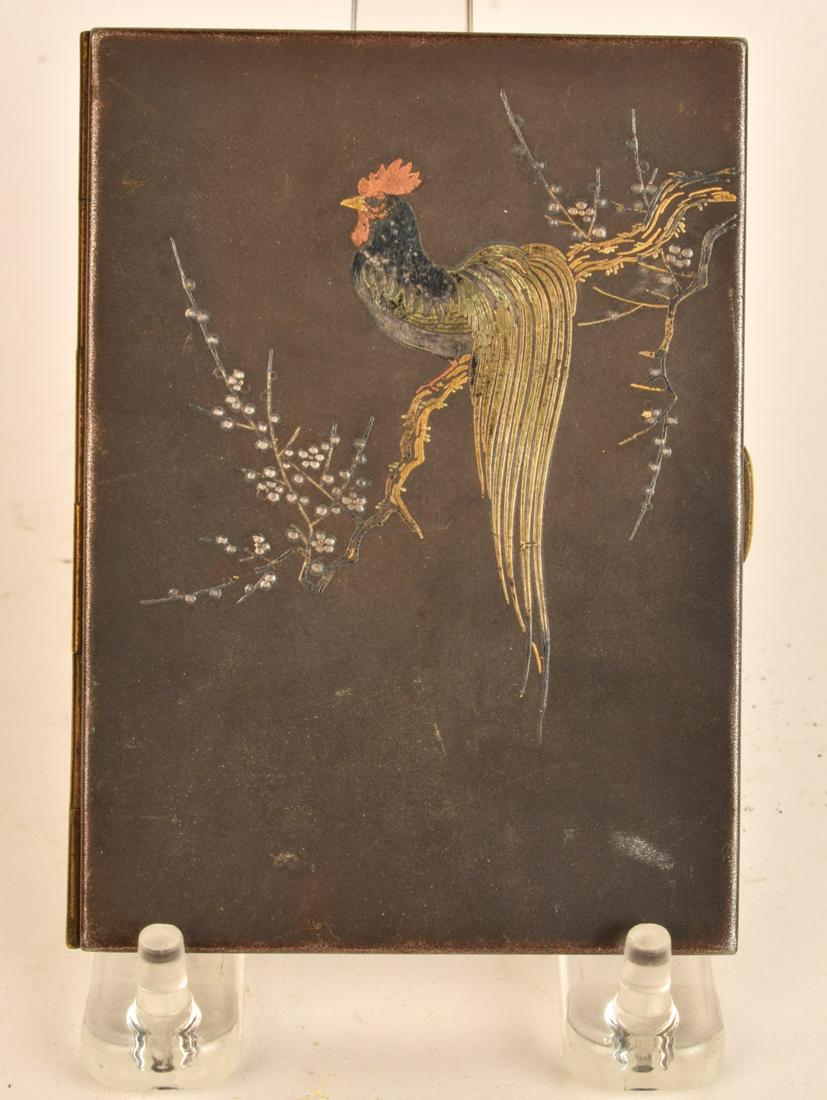 SIGNED JAPANESE BRONZE MIXED METAL CIGARETTE CASE (1 of 6)