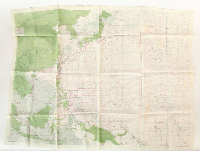 ORIGINAL WWII USAAF 14TH AF PILOT SILK MAP BUIR NOR TSITSIHAR