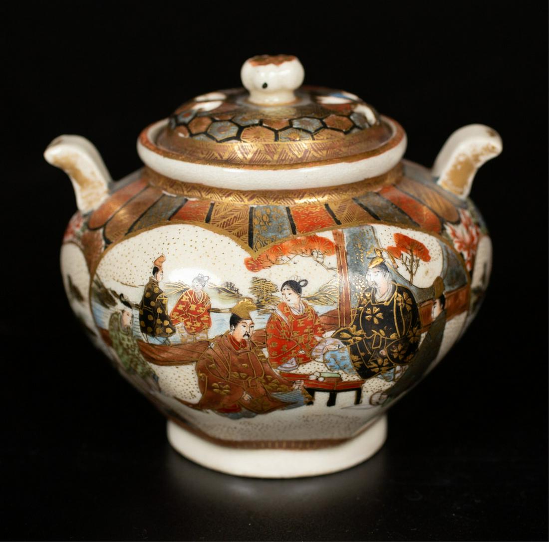 (19th c) JAPANESE KUTANI COVERED BOWL (1 of 11)