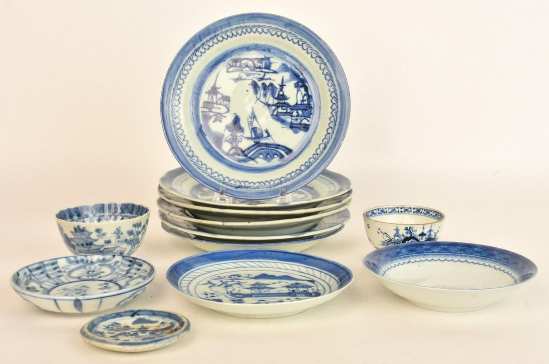 GROUPING OF (19th c) CANTON PORCELAIN TABLEWARES (1 of 12)