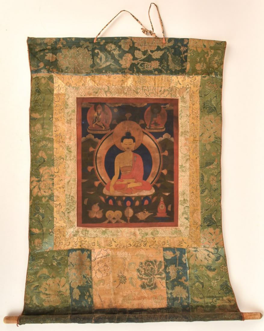 (19th c) SIGNED TIBETAN THANGKA (1 of 11)