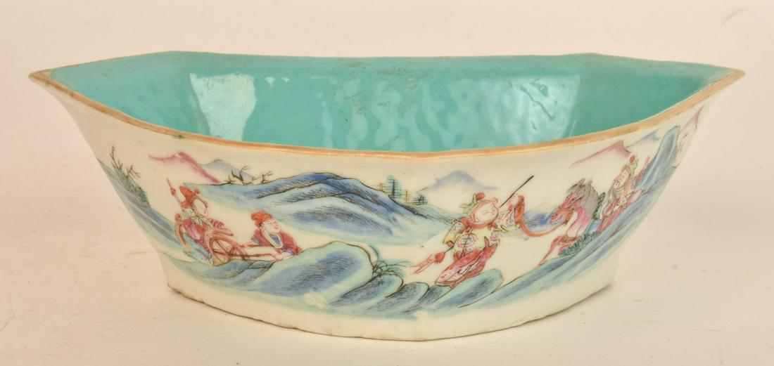 (19th c) SIGNED CHINESE PORCELAIN SWEET MEAT BOWL (1 of 6)