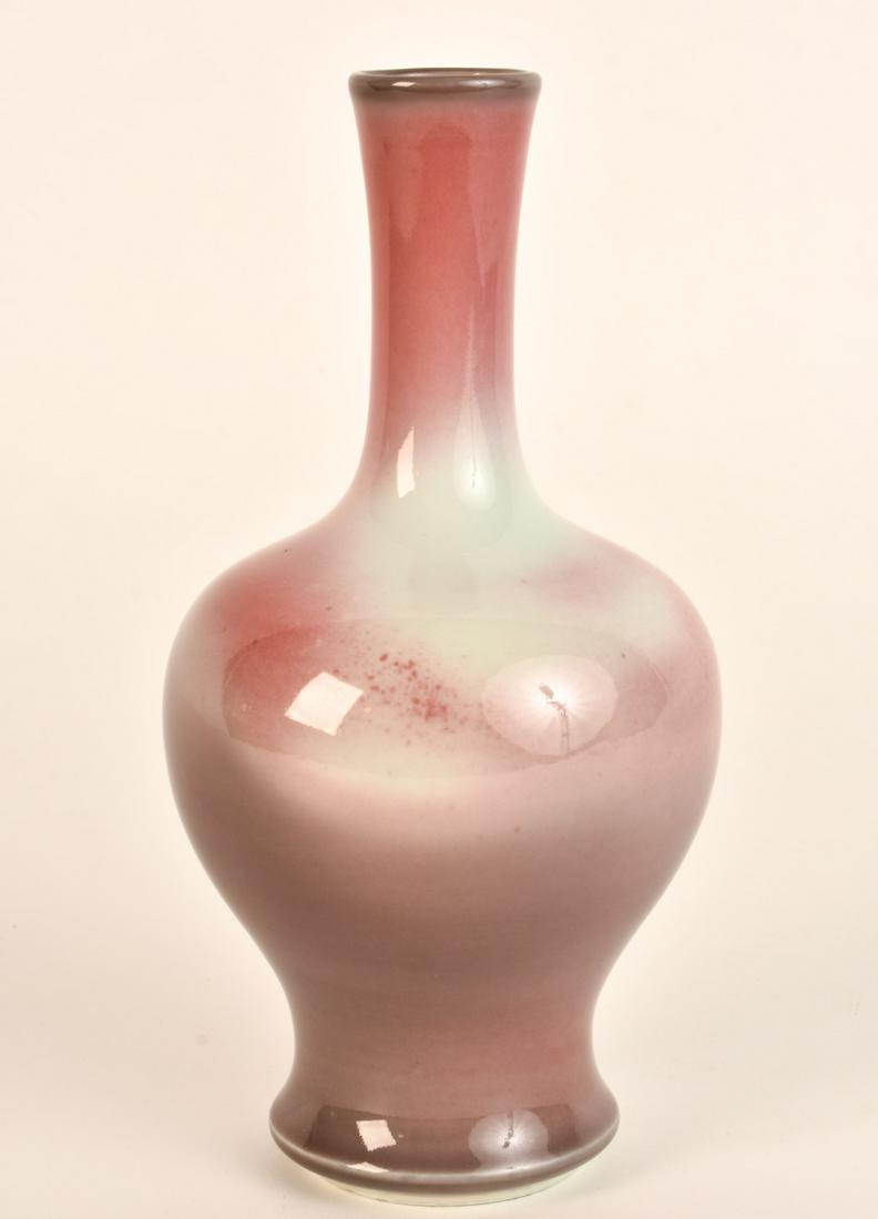 PEACH-GLAZED JAPANESE PORCELAIN VASE (1 of 5)