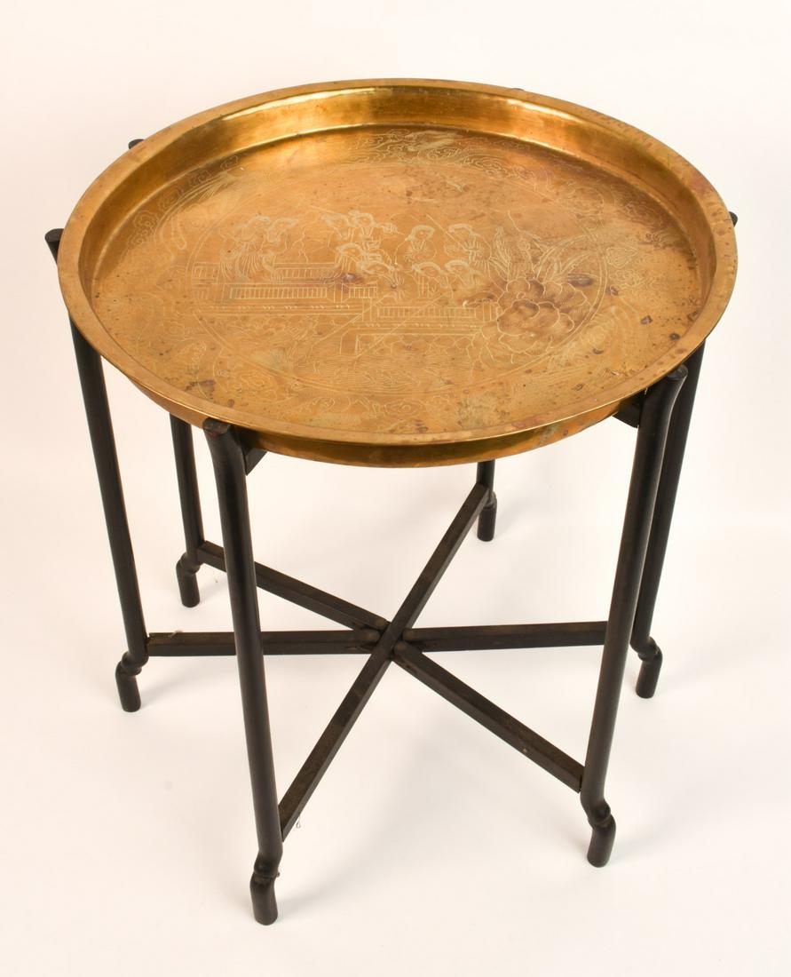 HEAVY CHINESE BRASS OCCASIONAL TABLE (1 of 16)