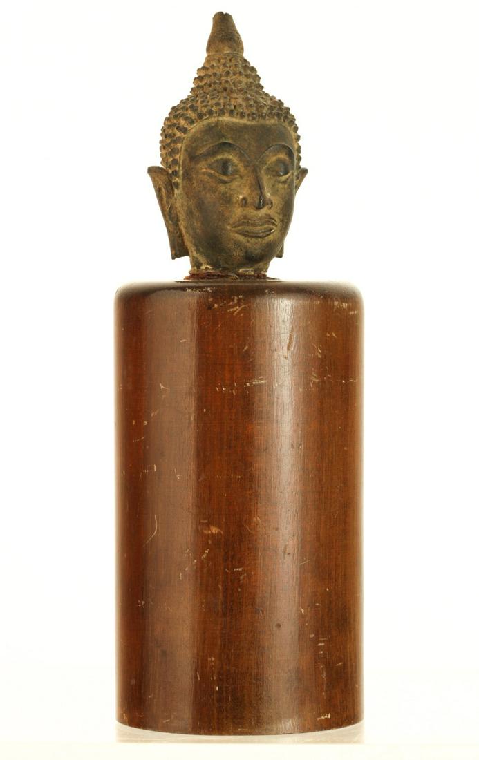 EARLY BRONZE HEAD OF BUDDHA (1 of 7)