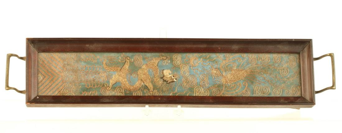 (19th c) CHINESE METALLIC THREAD EMBROIDERY (1 of 10)