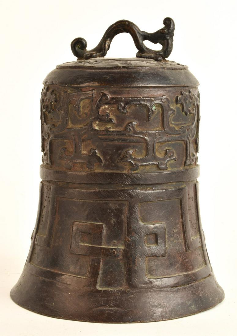 (19th c) CHINESE BRONZE BELL (1 of 10)