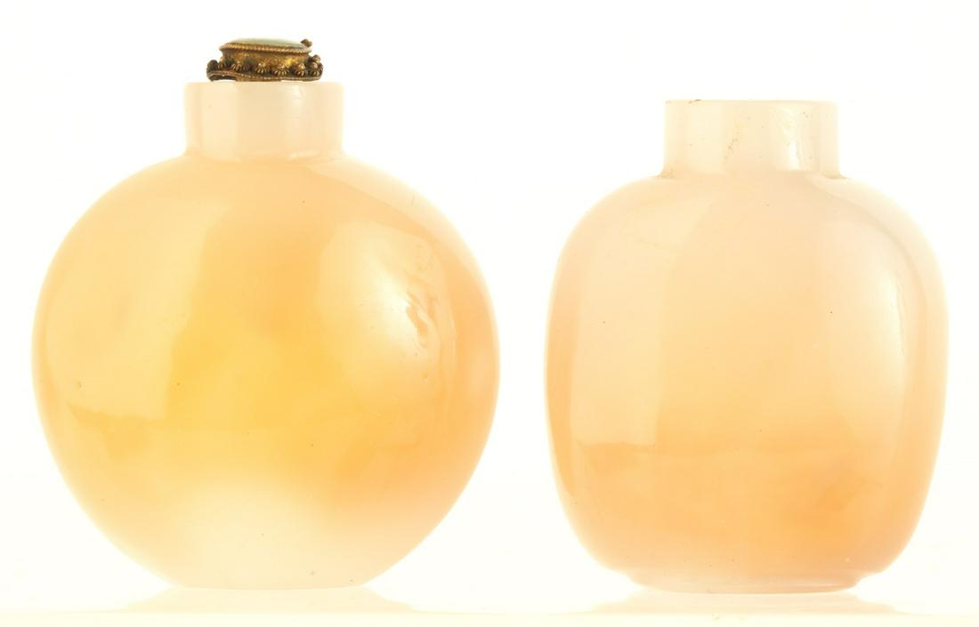 (2) CHINESE HARDSTONE SNUFF BOTTLES (1 of 9)