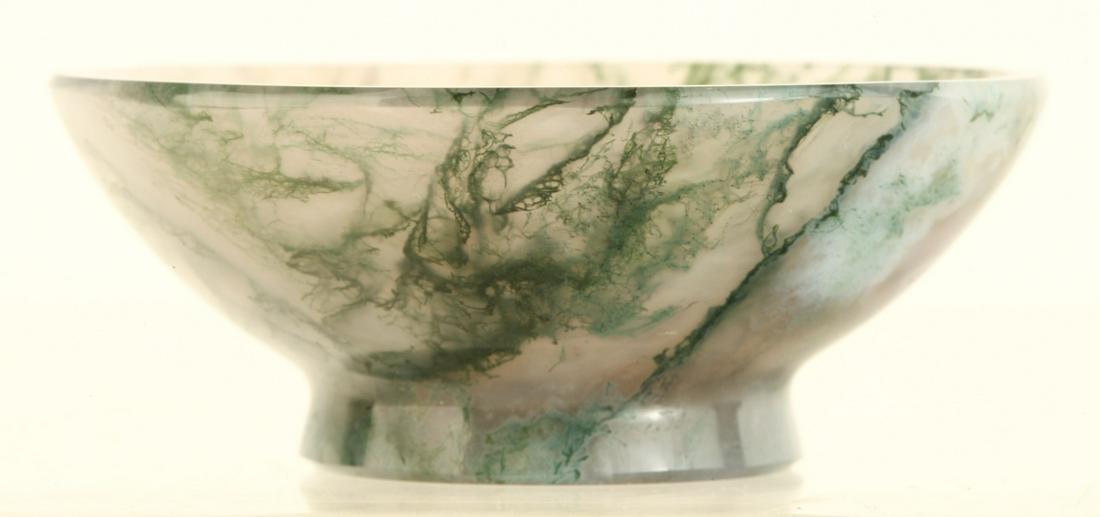 MINIATURE CHINESE MOSS AGATE TRANSLUCENT BOWL (1 of 5)