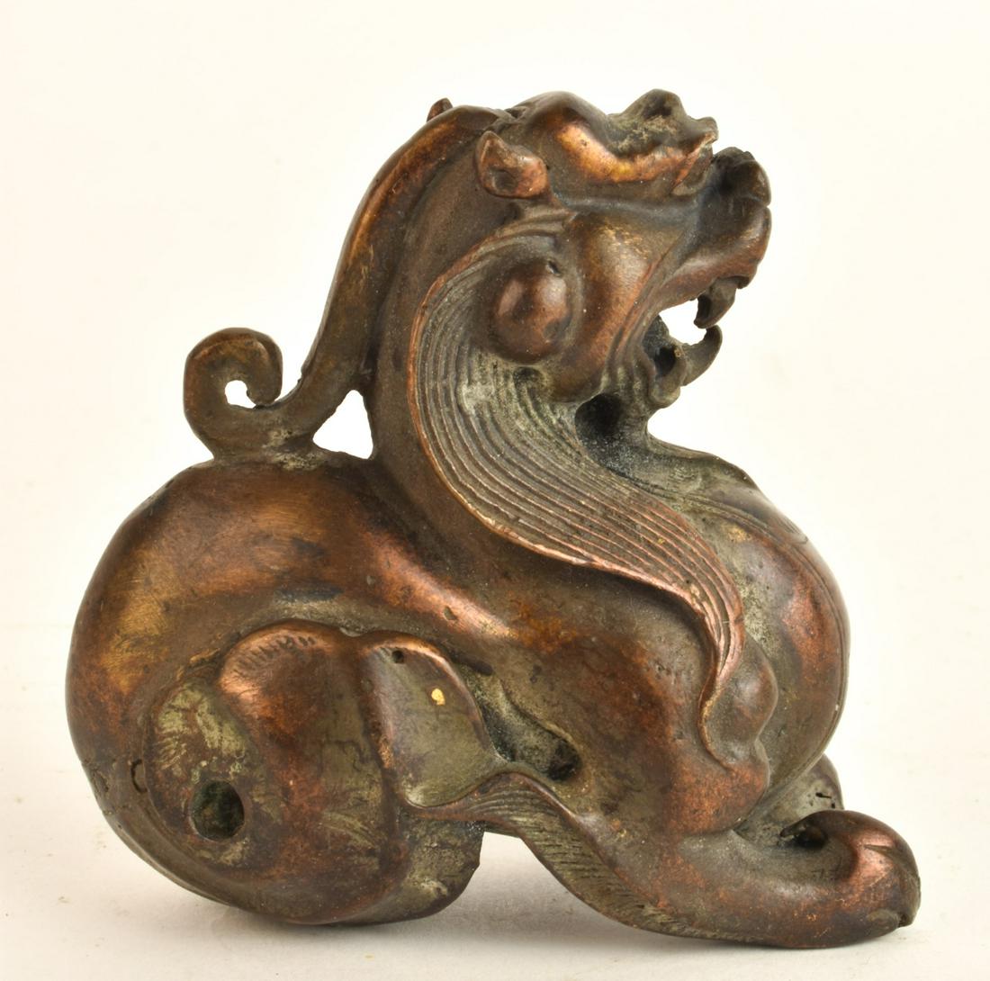 (19th c) CHINESE BRONZE MERLION (1 of 8)