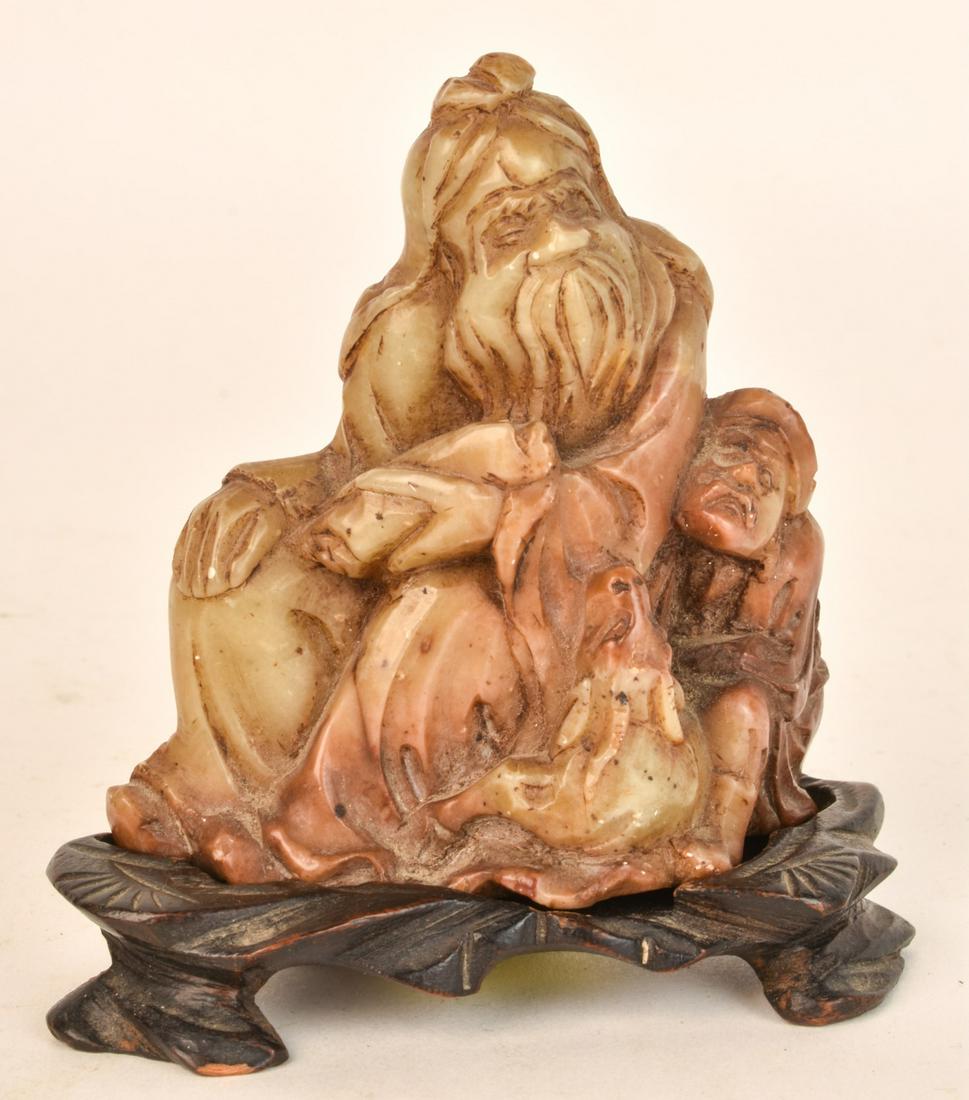 CHINESE SOAPSTONE FIGURE GROUP (1 of 6)
