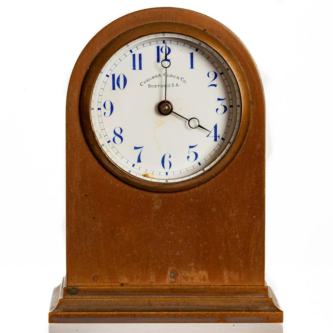 4648SMALL CHELSEA BRASS CLOCK (1 of 6)