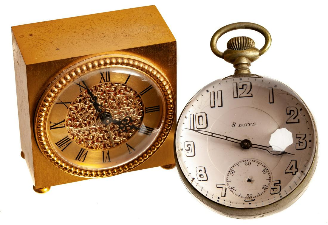 OCTAVA CRYSTAL ORB CLOCK & FRENCH BRASS DESK CLOCK (1 of 14)