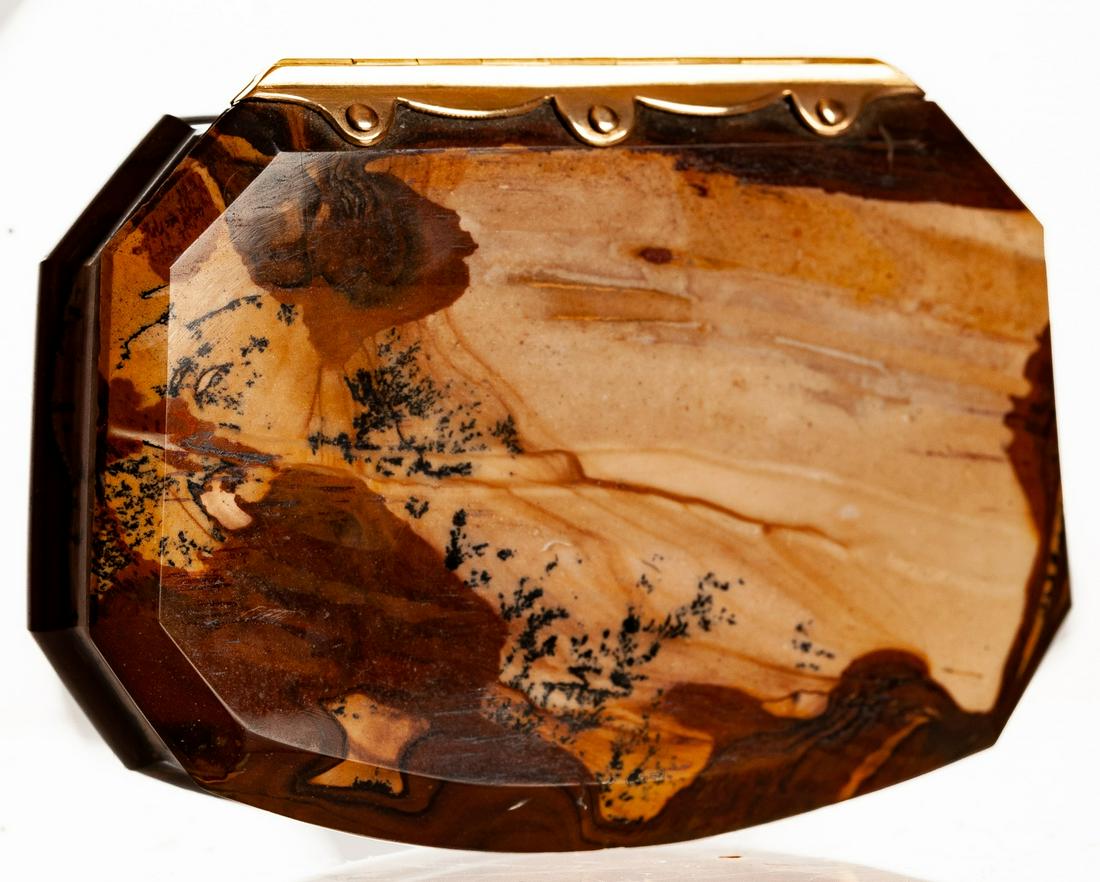 SMALL AGATE BOX with GOLD HINGE (1 of 3)