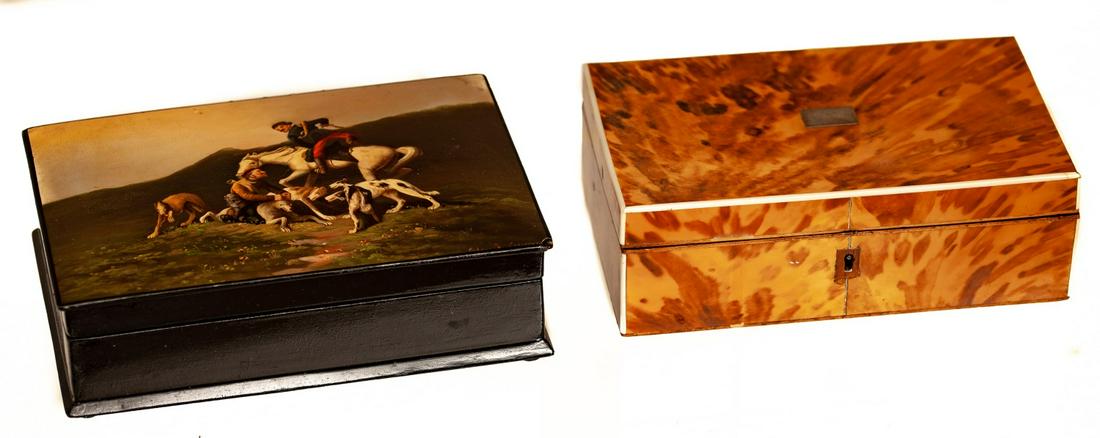 RUSSIAN LACQUER BOX  & BUHL BOX (1 of 14)