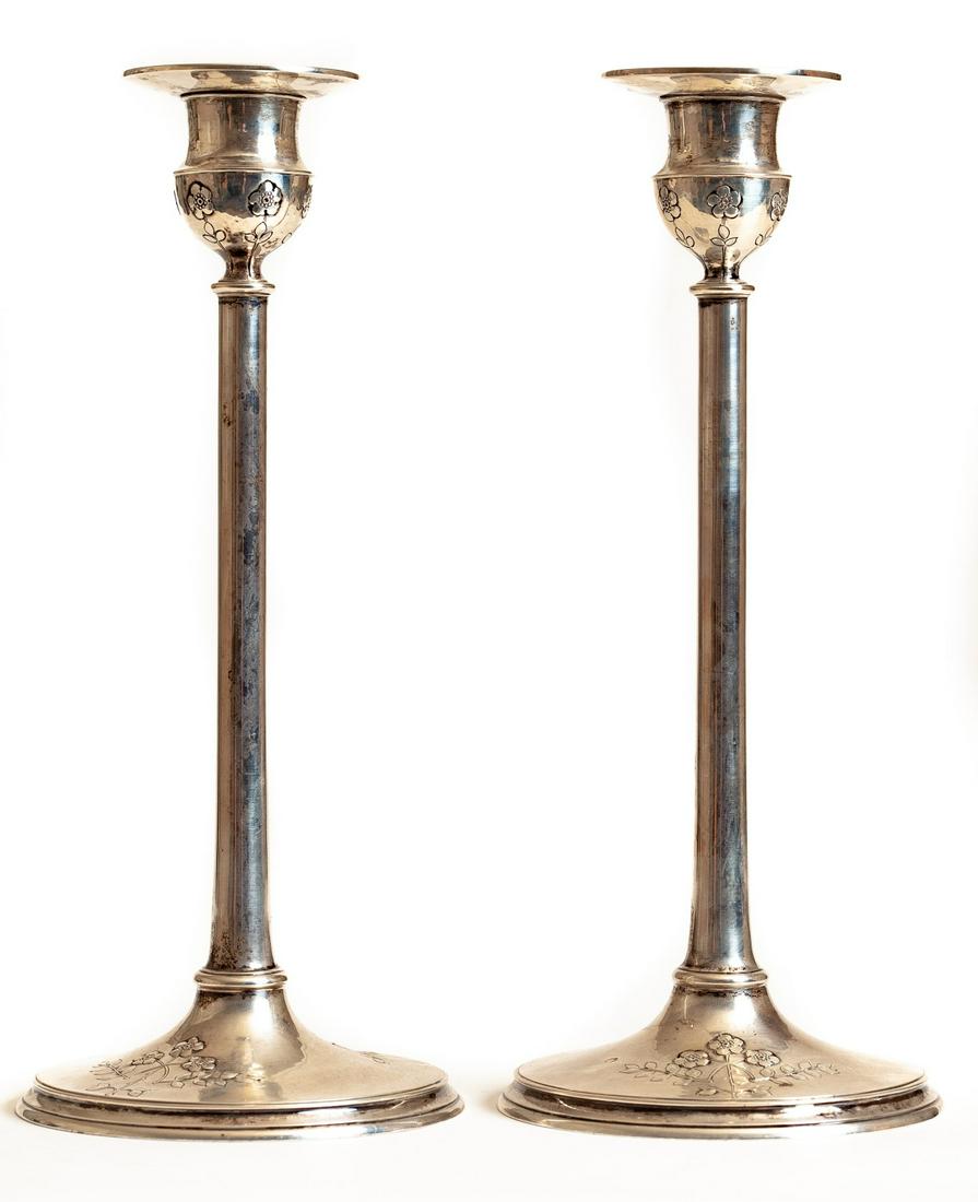 PR ARTHUR STONE WEIGHTED STERLING CANDLESTICKS (1 of 5)
