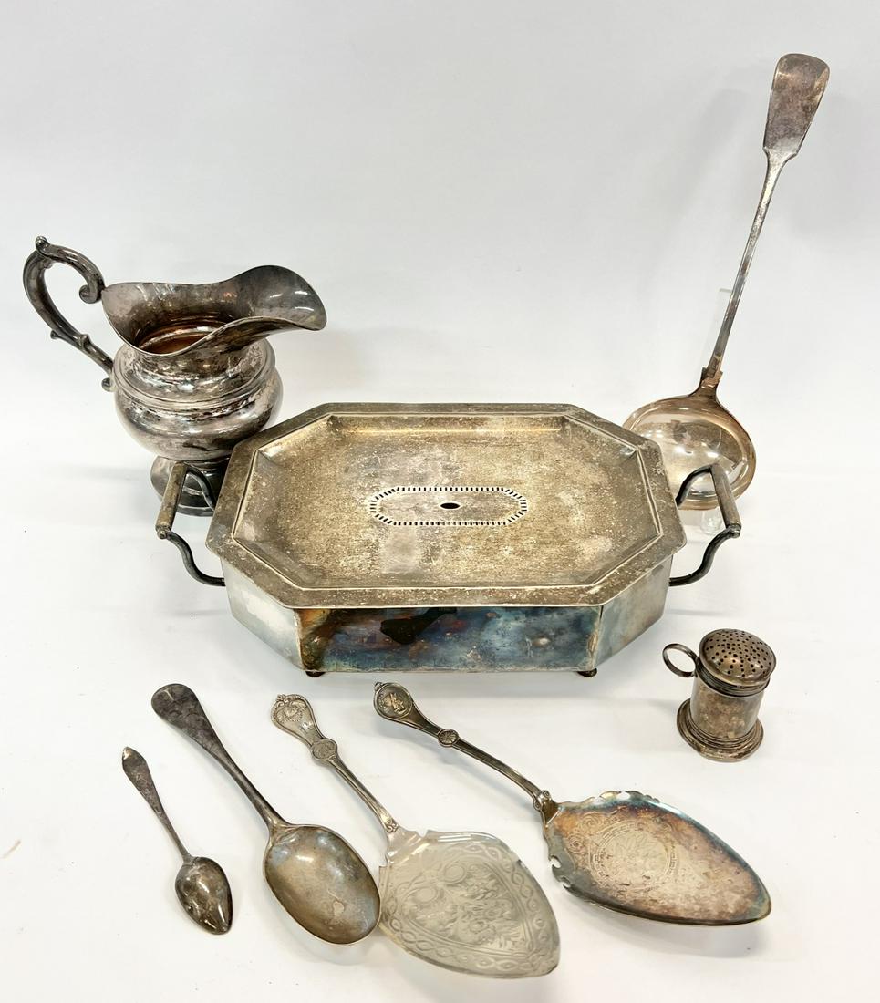 LOT OF COIN SILVER & other TABLEWARES (1 of 14)