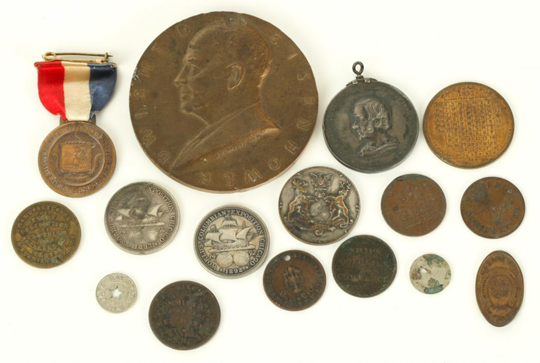 GROUP OF MEDALS, TOKENS, & COINS (1 of 11)